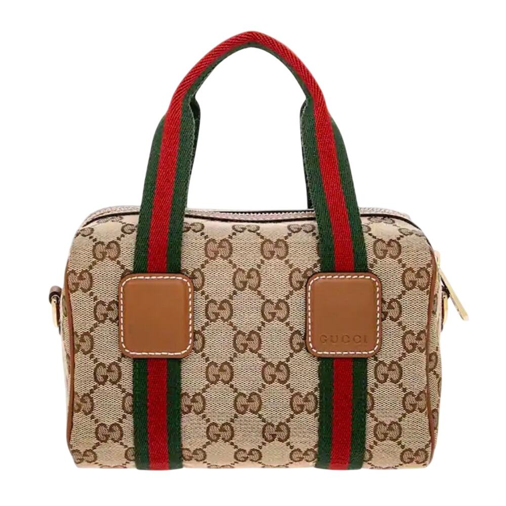 Gucci GG Brown with Ophidia Strap Boston NWT - Picture 2 of 3